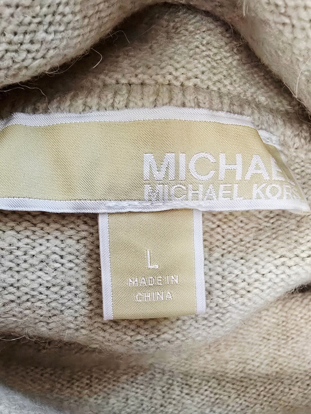 Michael Kors Striped Turtleneck Sweater Quiet Luxury Coastal Chic Academic - Picture 8 of 8